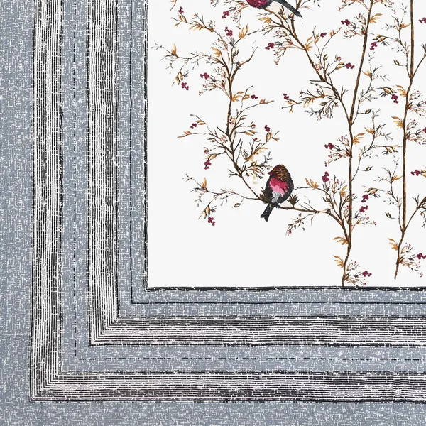 Grey_Cotton_Avian_Harmony_Double_Bedsheet_With_Pillow_Cover_70X100_Cm